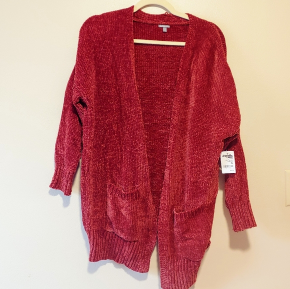 Charlotte Russe Sweaters - Charlotte Russe rust orange chenille cardigan nwt
